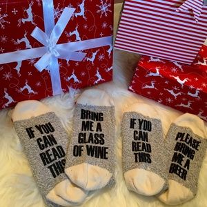 If You can Read this Wine and Beer Socks